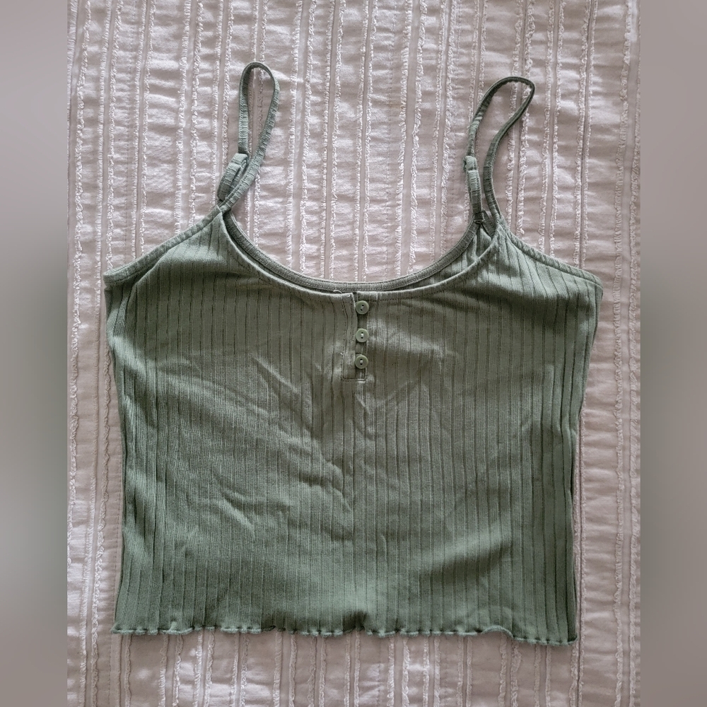 American Eagle Cropped Tank | Green | Size M